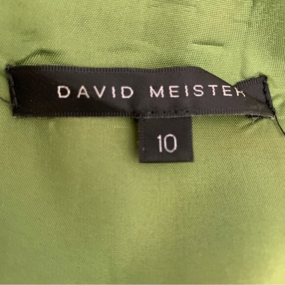 David Meister Olive Green Button Detail Sheath Dress - Picture 12 of 14